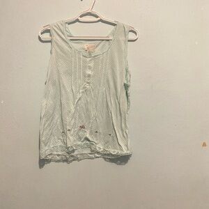 Chic Light Blue Sleeveless Blouse